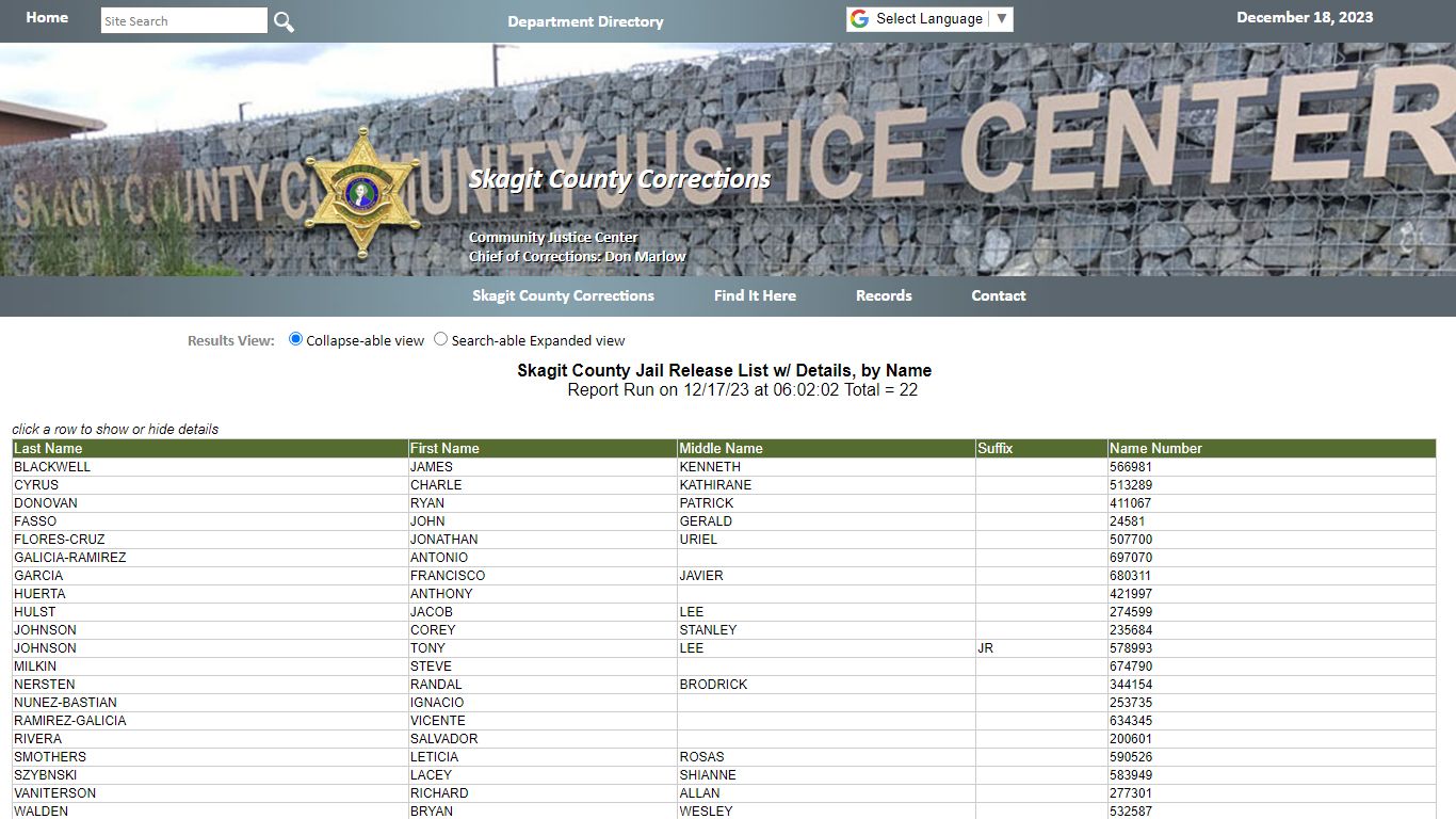 Skagit County Corrections - Skagit County, Washington